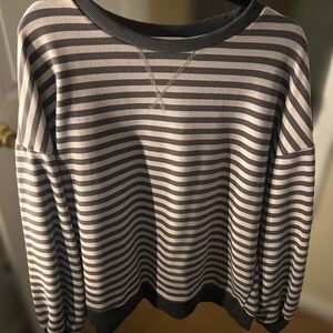 Striped Gray Women's Sweater